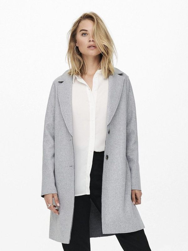 Only Onlcarrie Bonded Coat Otw Noos Dames Jas Light Grey Melange