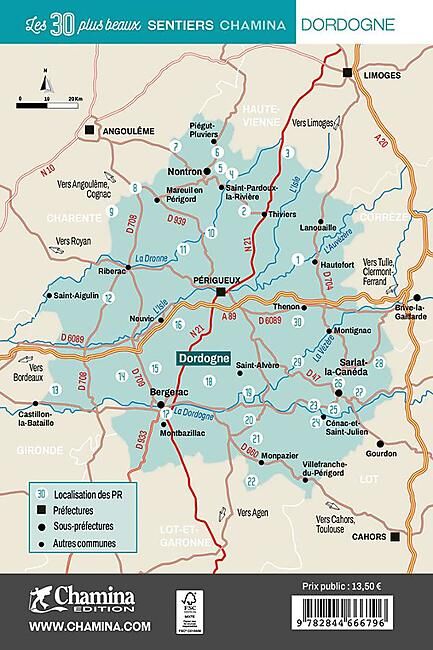 CHAMINA - DORDOGNE LES 30 PLUS BEAUX SENTIERS