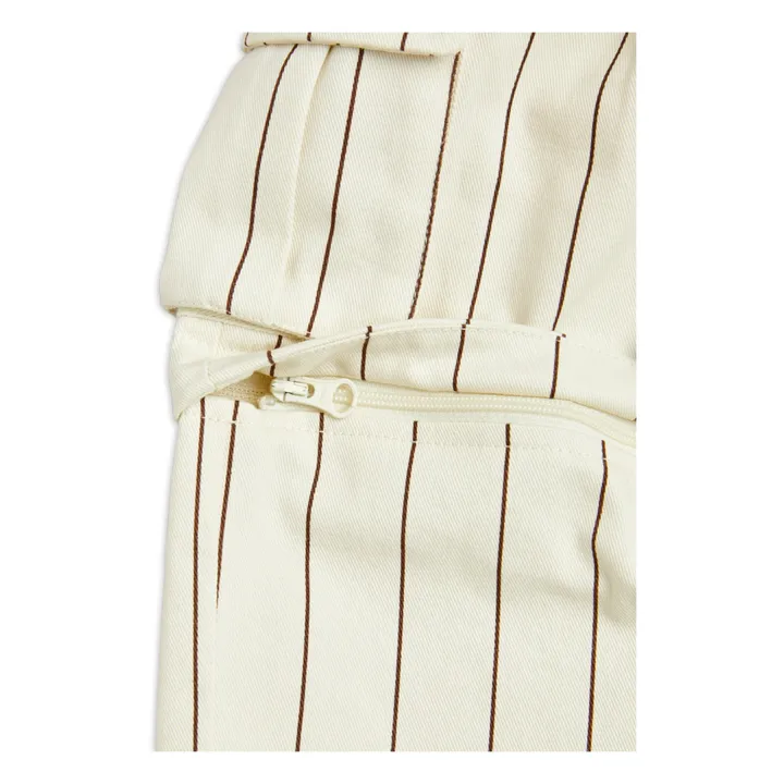 Mini Rodini Cargo Rayure Coton Bio | Ecru