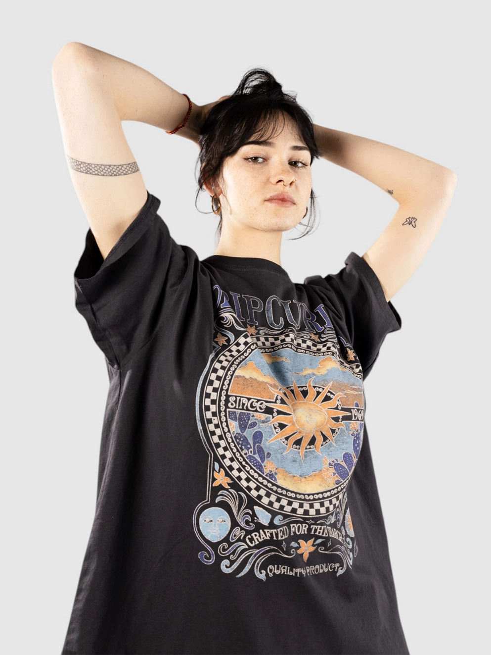 Rip Curl Luna Heritage T-Shirt washed black