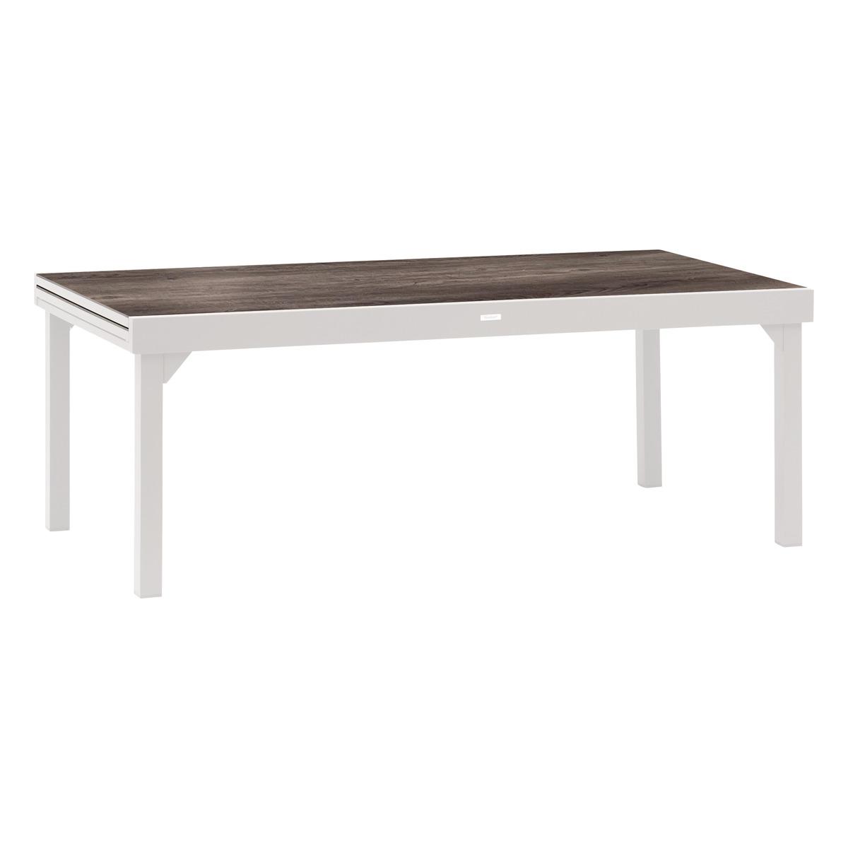 TABLE PIAZZA EXTENSIBLE ALUMINIUM SMOKE 12 PLACES