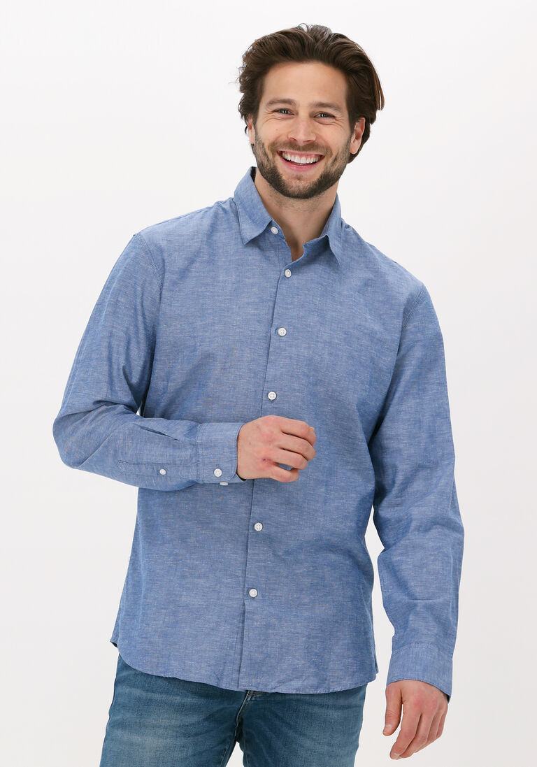 SELECTED HOMME lichtblauwe selected homme casual overhemd slhslimnew-linen shirt ls w no