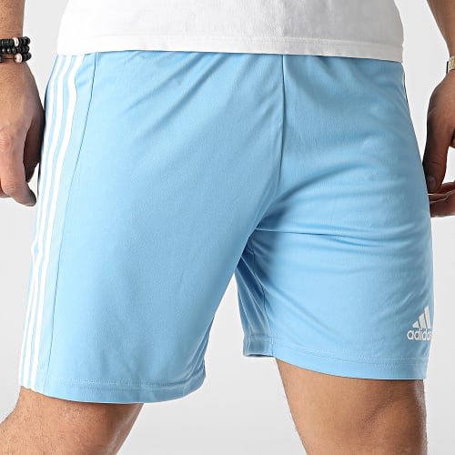 Short Jogging A Bandes GN6720 Bleu Clair