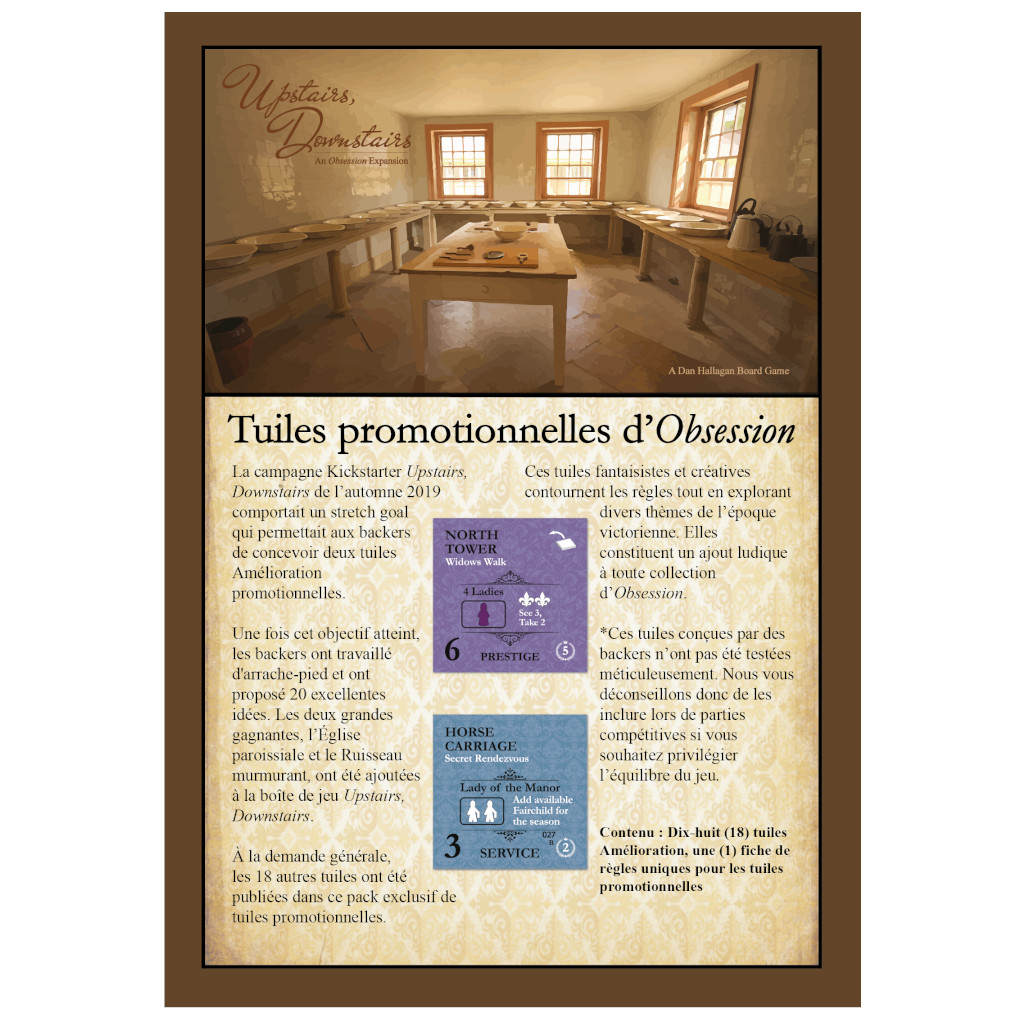 Obsession – Tuiles Promotionnelles