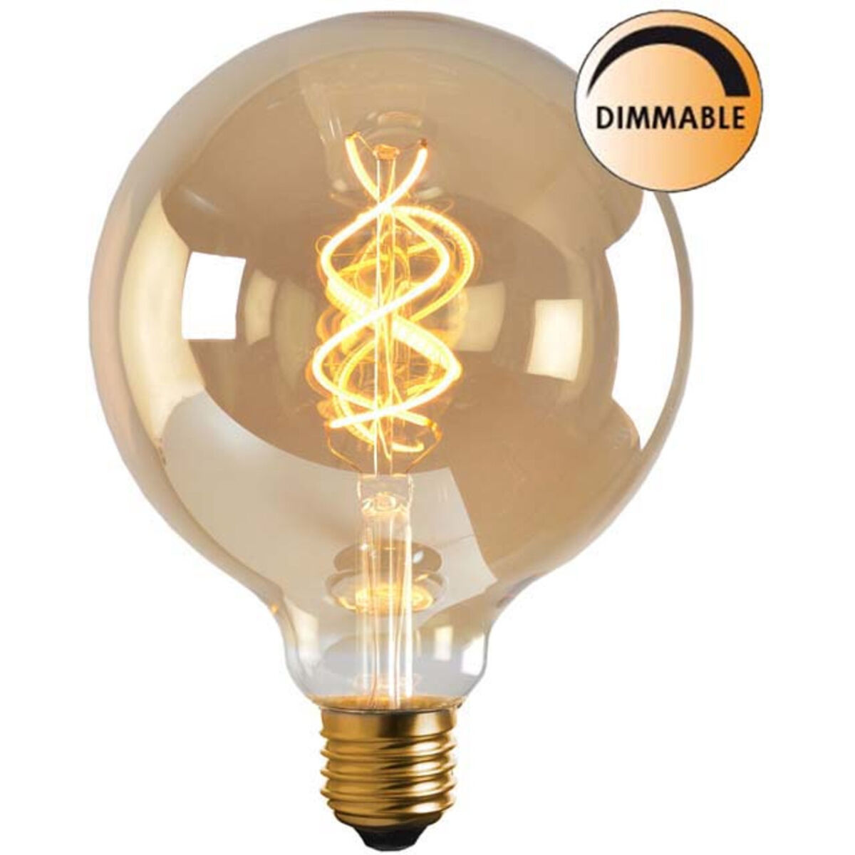 Lyspære LED Soft Filament Dimbar Gull 100 mm