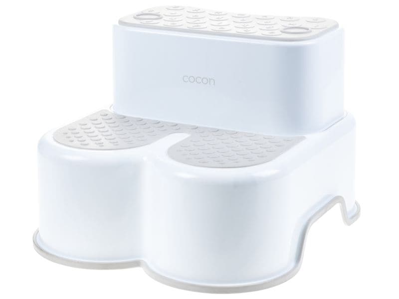 COCON Zweistufenschemel Grau Zweiteiliger Tritthocker mit 2 Stufen