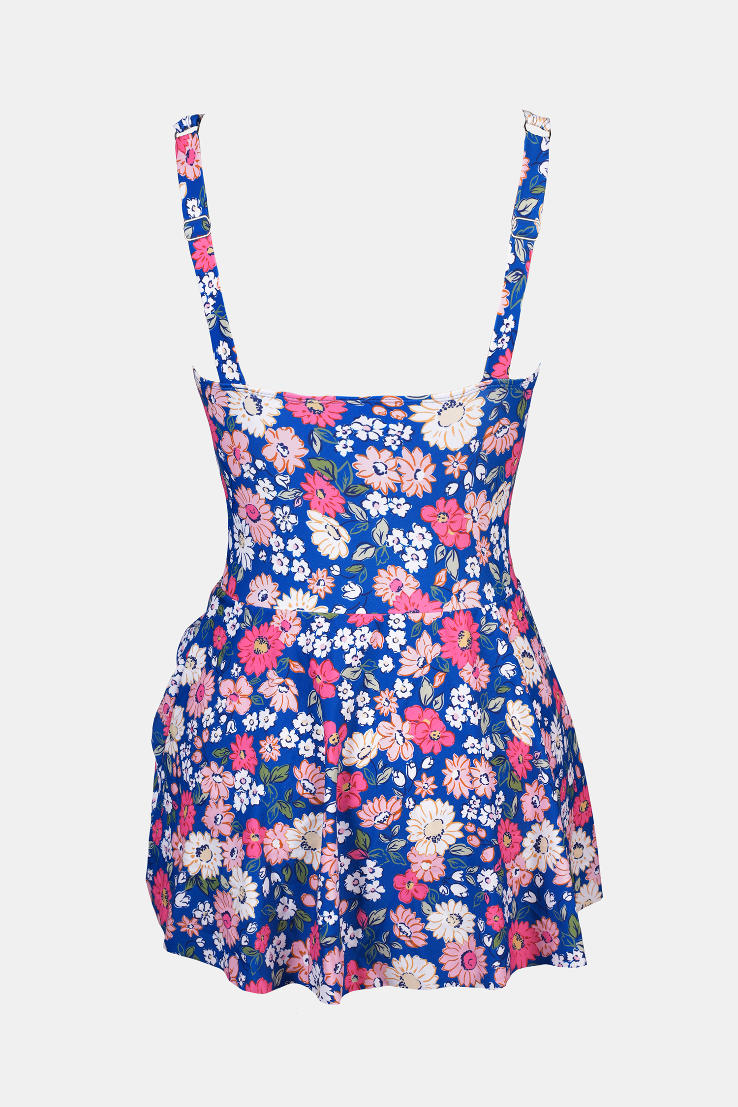 Robe de bain avec col carré et nœud à fleurs