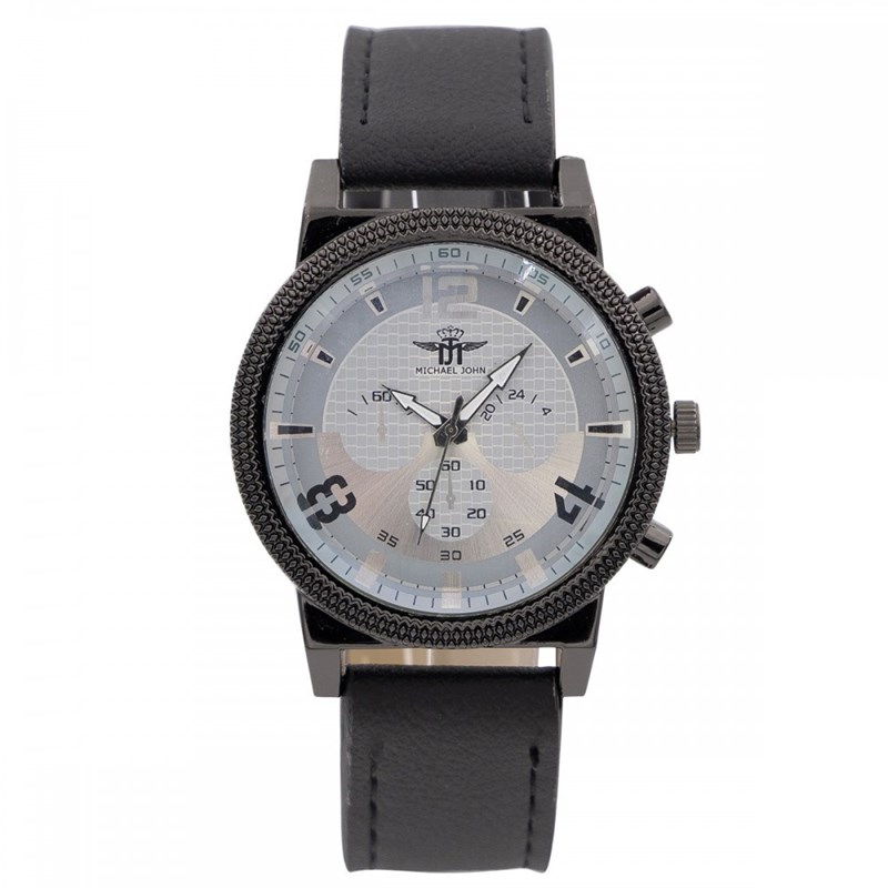 Montre Homme M. JOHN bracelet Cuir Noir