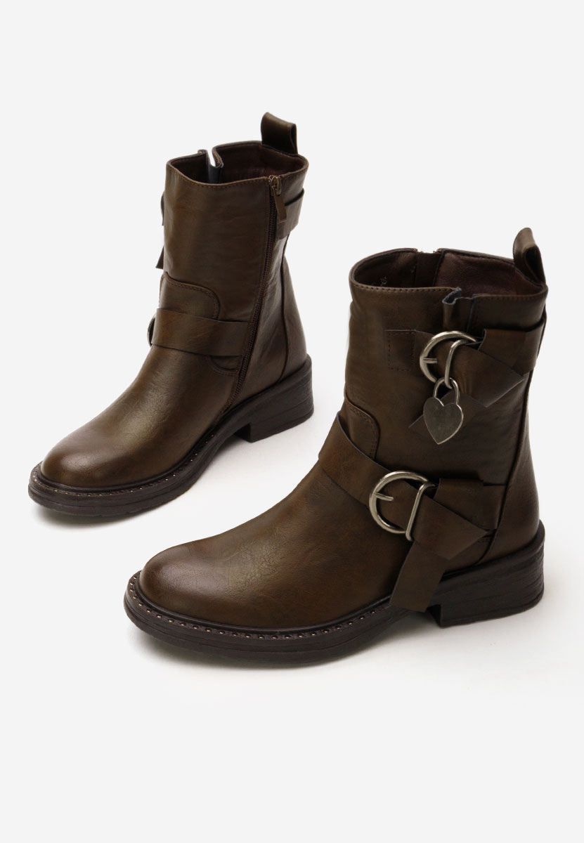 Bottines hautes femme brunes Hettia