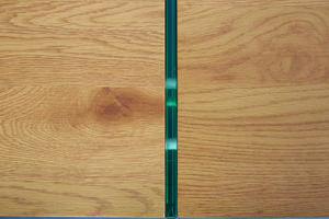 Couchtisch BENINA - Wildeiche - Sicherheitsglas