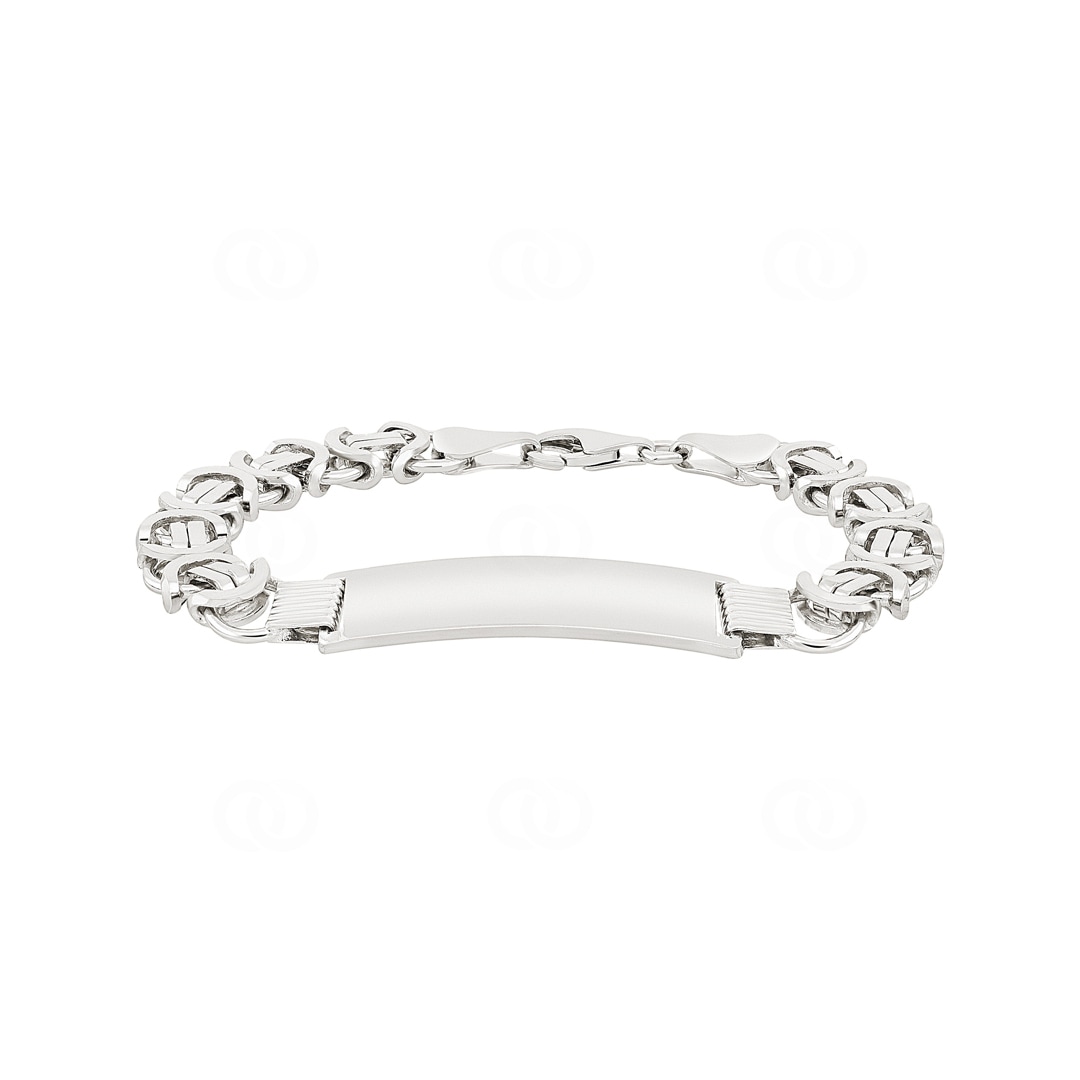 Gravurarmband König flach 925 Silber 10.6mm