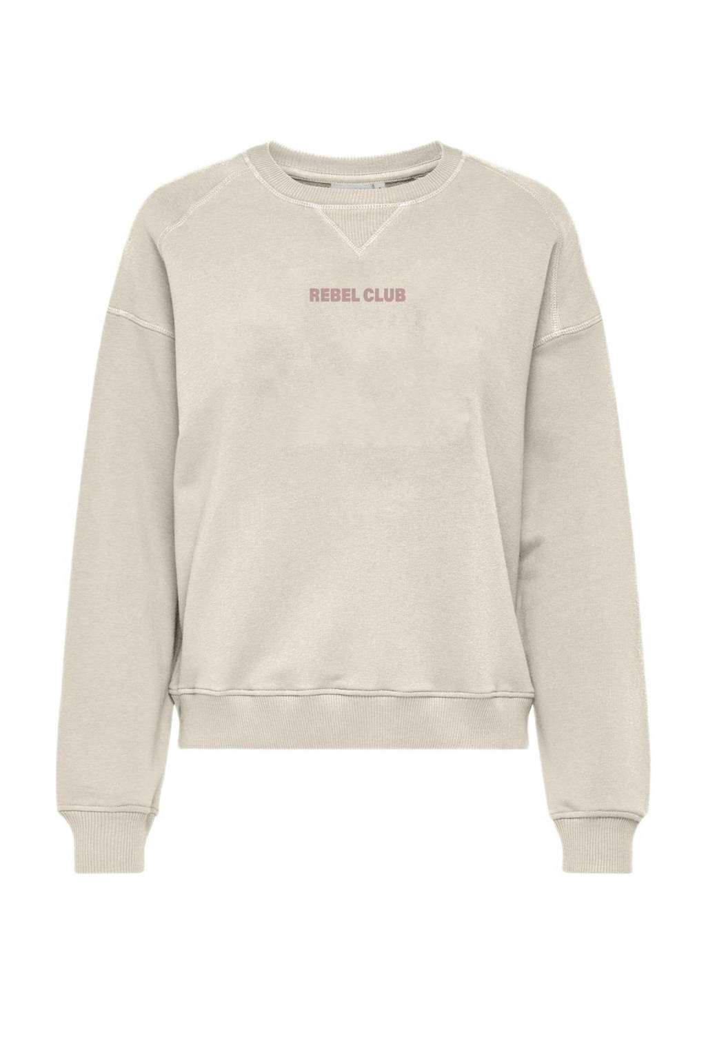ONLY sweater KOGDIANA met tekst ecru