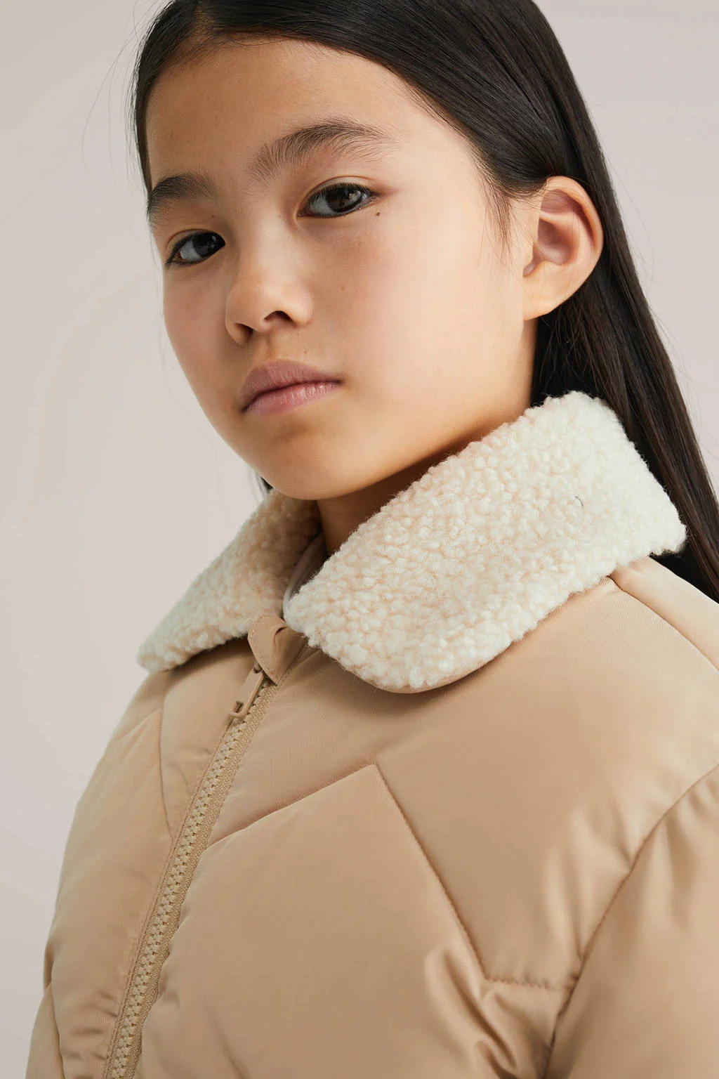 WE Fashion gewatteerde jas beige