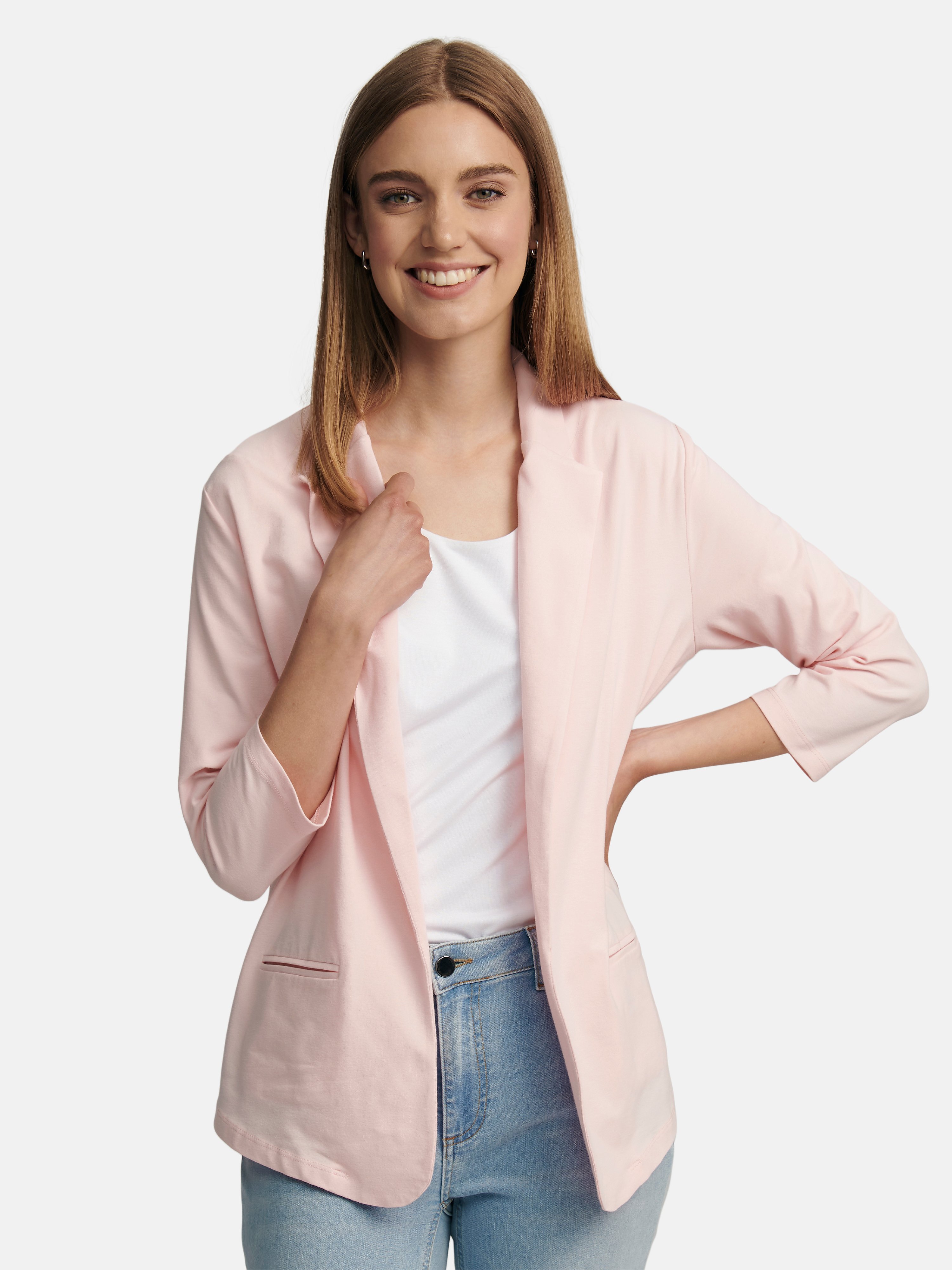 Jersey-Blazer mit 3/4-Arm