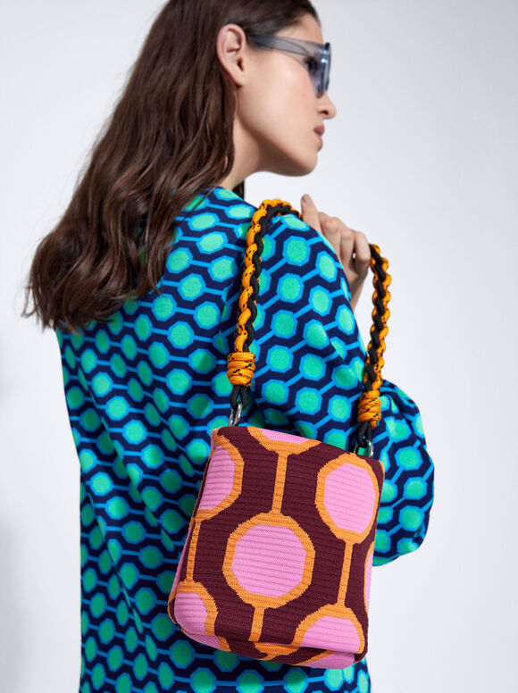 Bolsa Bombonera Jacquard - Multicor