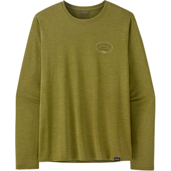 Patagonia Capiline Cool Daily Graphic Lands Langarmshirt Clean Climb Roots: Graze Green X-Dye Herren