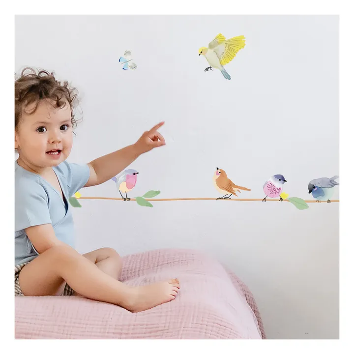 MIMI'lou Frise branche d'oiseaux de printemps