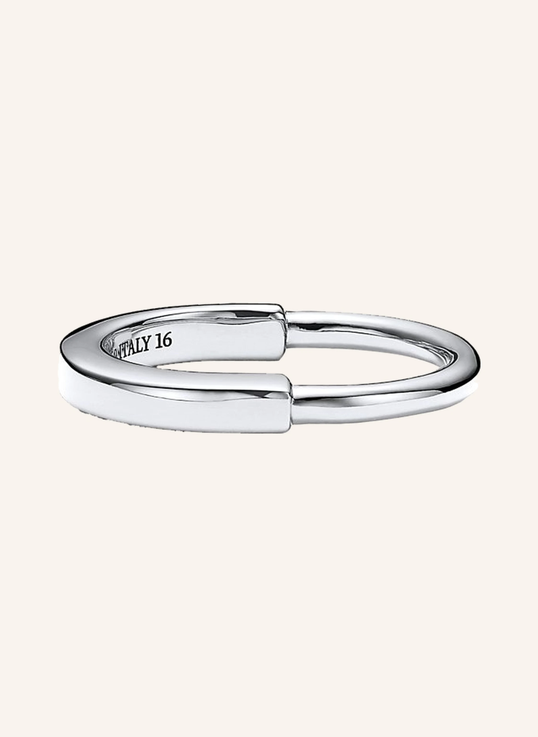 TIFFANY & Co. Tiffany Lock RING aus 18 Karat Weißgold mit Diamanten im runden Brillantschliff