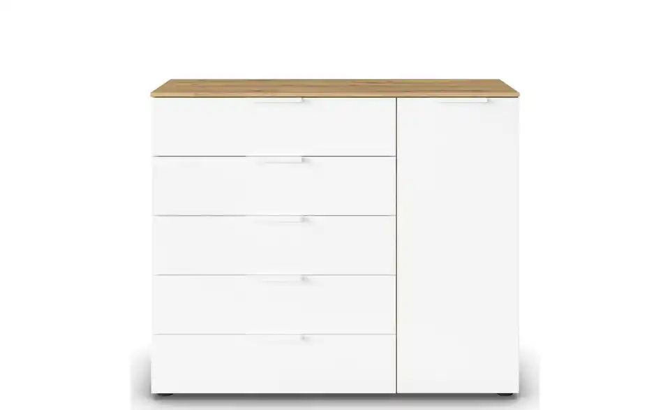 Sideboard Weiß, Eiche Artisan (Nachbildung) Weiß, Eiche Artisan (Nachbildung) Front: Dekor, Oberboden: Dekor Weiß