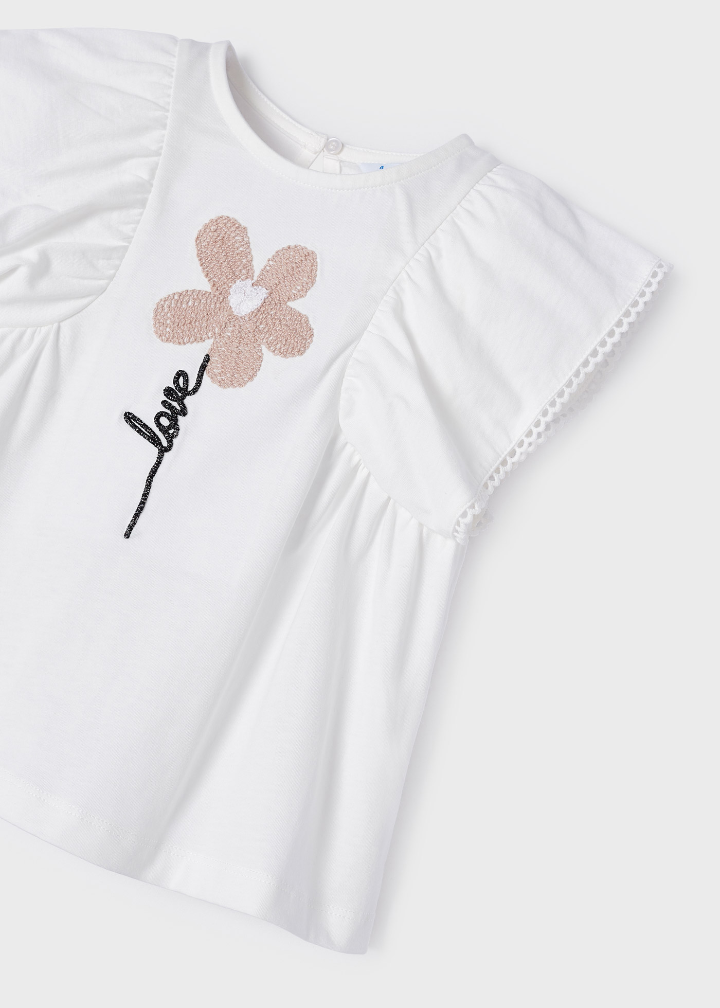 Conjunto de duas peças com leggings de algodão sustentável para meninas
