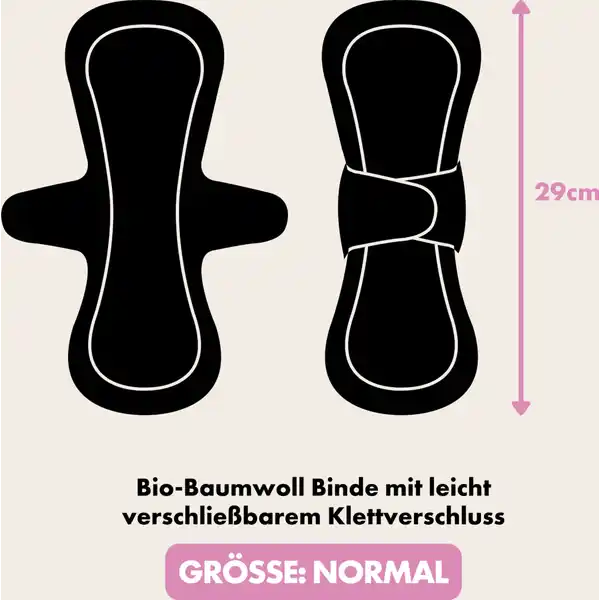 Waschbare Binde schwarz