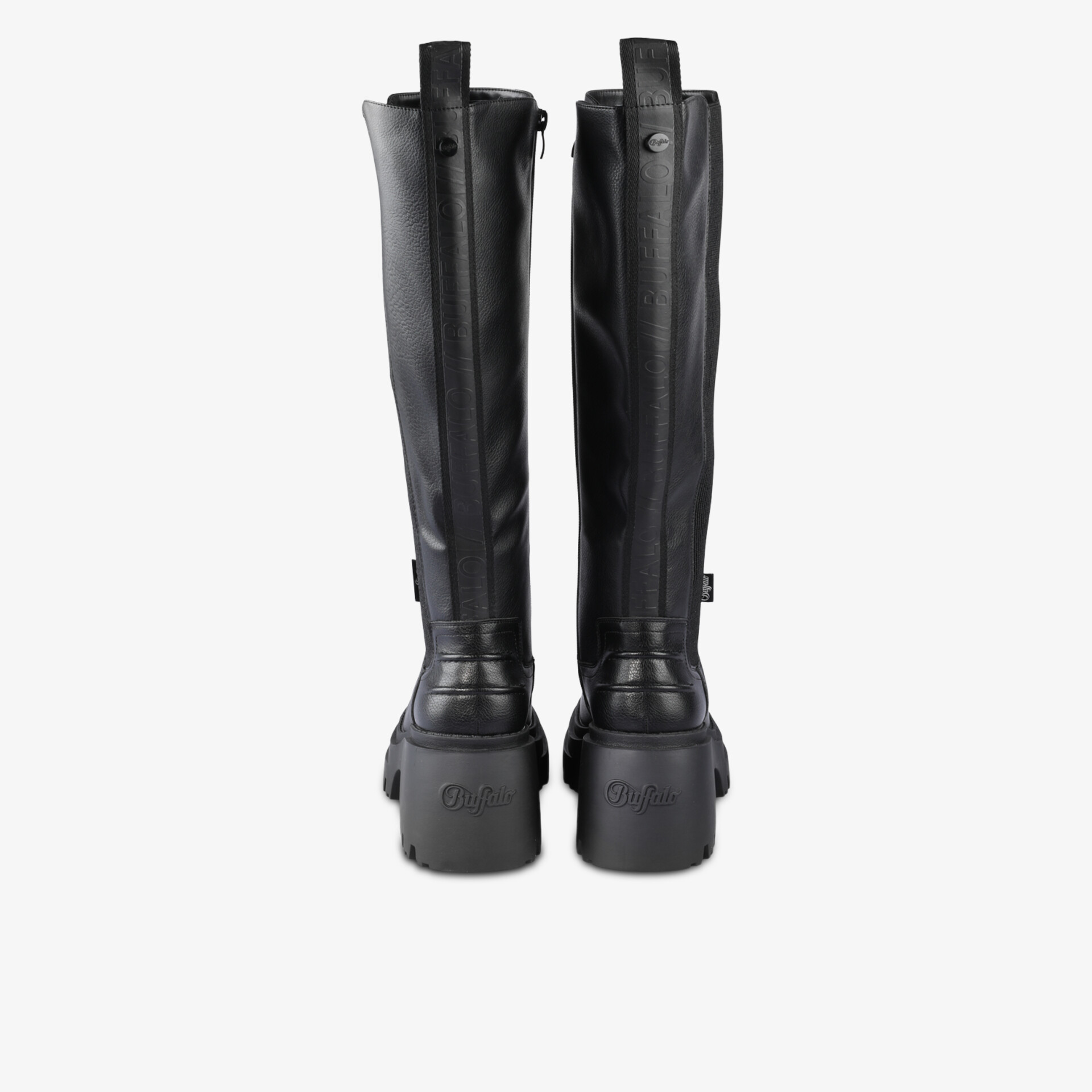 Buffalo Damen klassische Stiefel schwarz