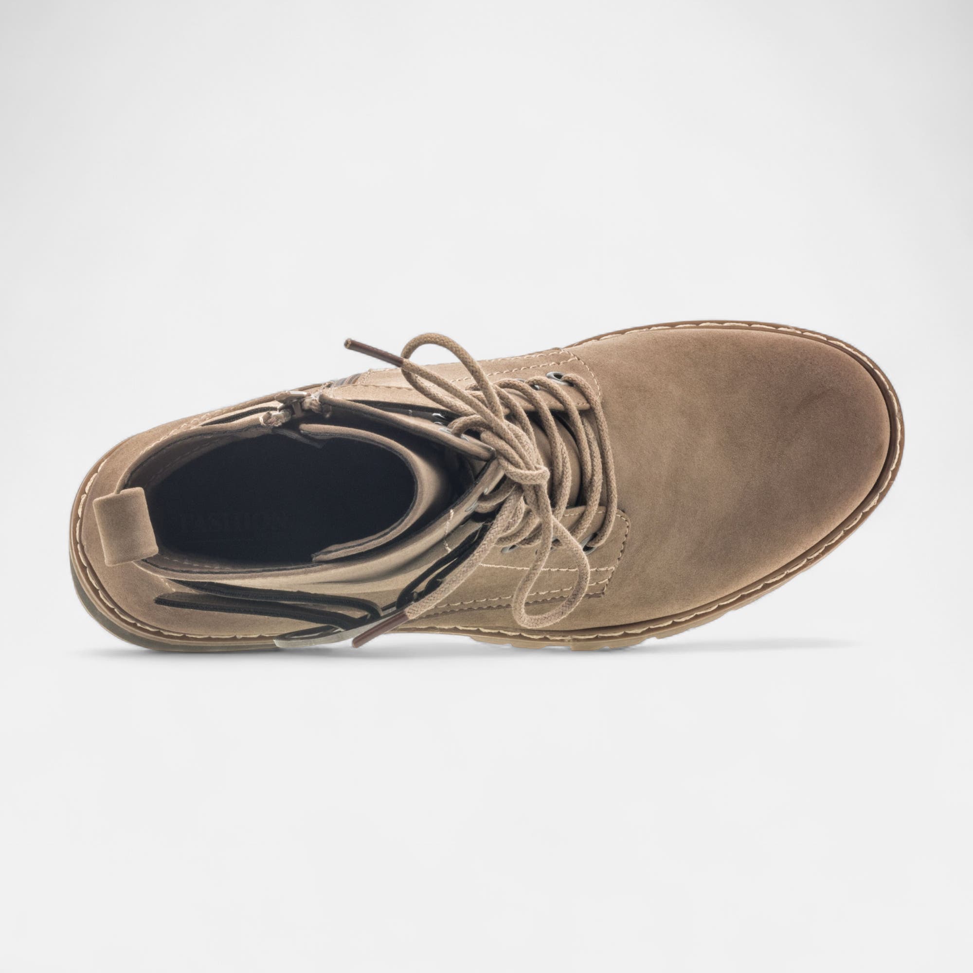 Bottines à lacets à talon Femme taupe