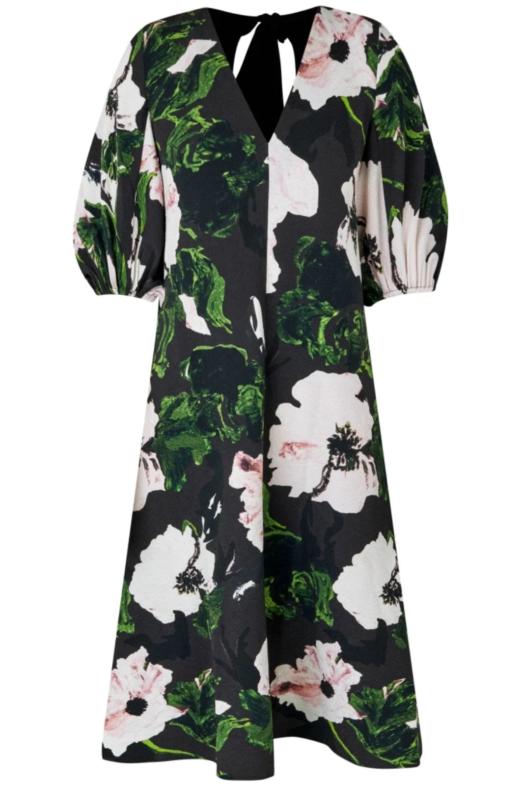 Stine Goya 3/4 Volume Sleeves Midi Dress, 2259 Structure Stretch