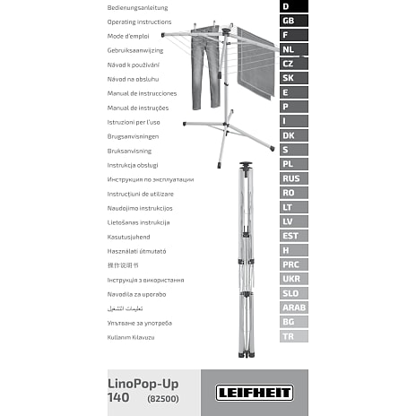 Leifheit Linopop-Up tørrestativ