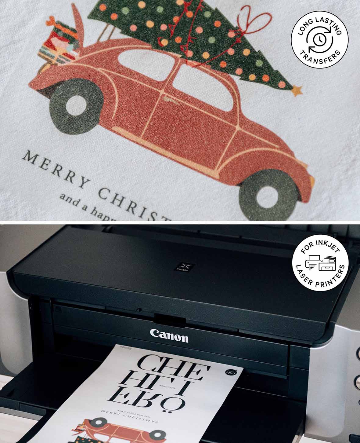 A4 Transferpapier Transferfolie Bügelfolie für Tintenstrahldrucker / Laserdrucker - Weiss