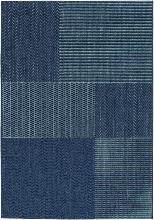 Tapis Burbridge GoodHome bleu foncé L.230 x L.160 cm