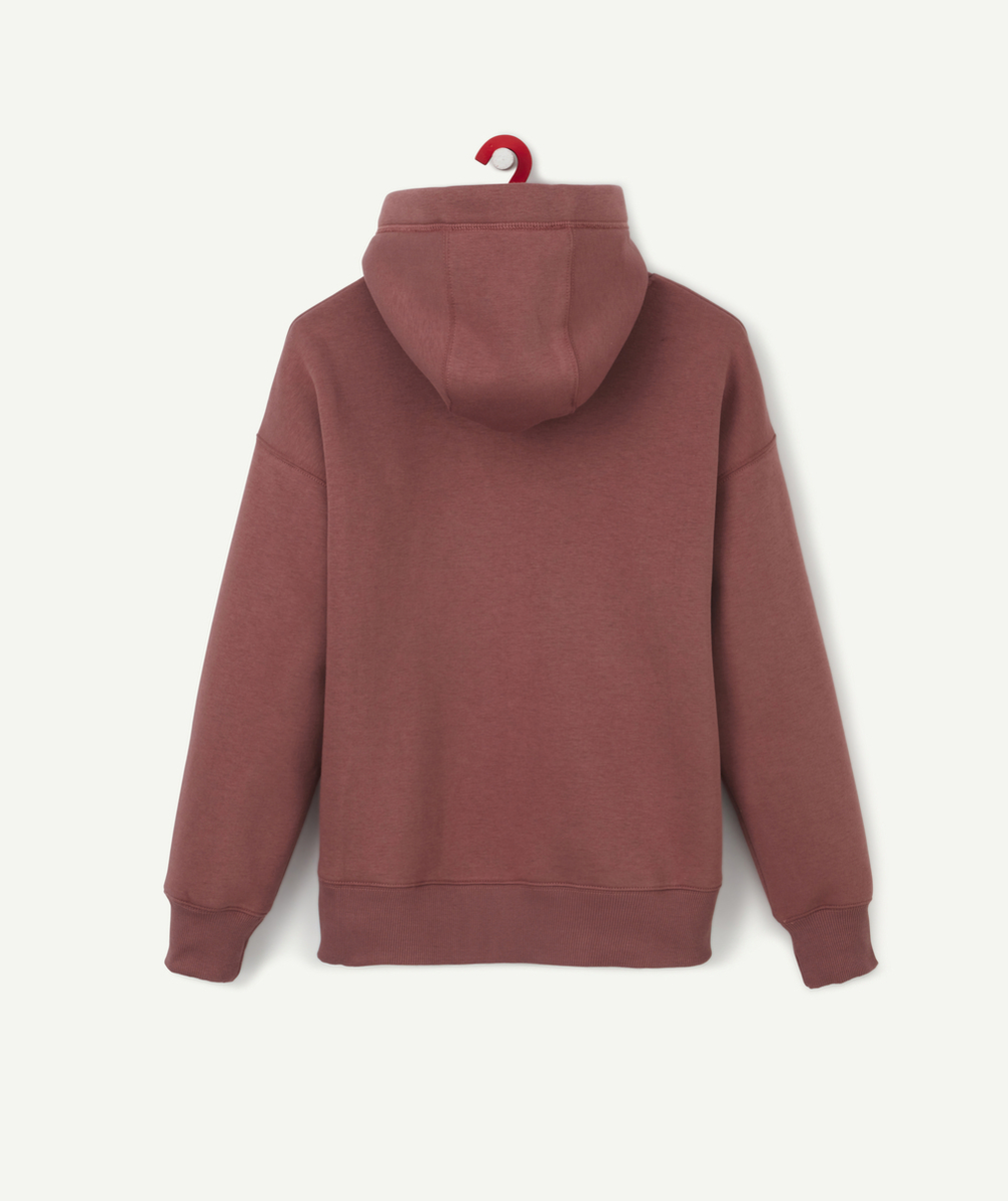 LE SWEAT BORDEAUX AVEC CAPUCHE ET MESSAGE