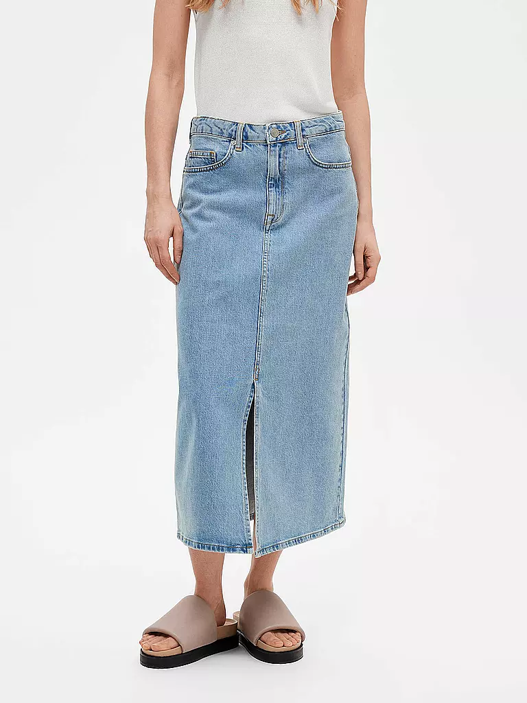 SELECTED FEMME Jeansrock SLFKRISTA-GERDA hellblau