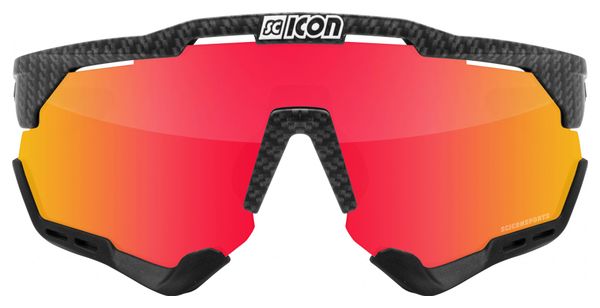 Scicon Sports Aeroshade XL Lunettes De Soleil De Performance Sportive (Scnpp Multimorror Rouge/Compagnon De Carbone)