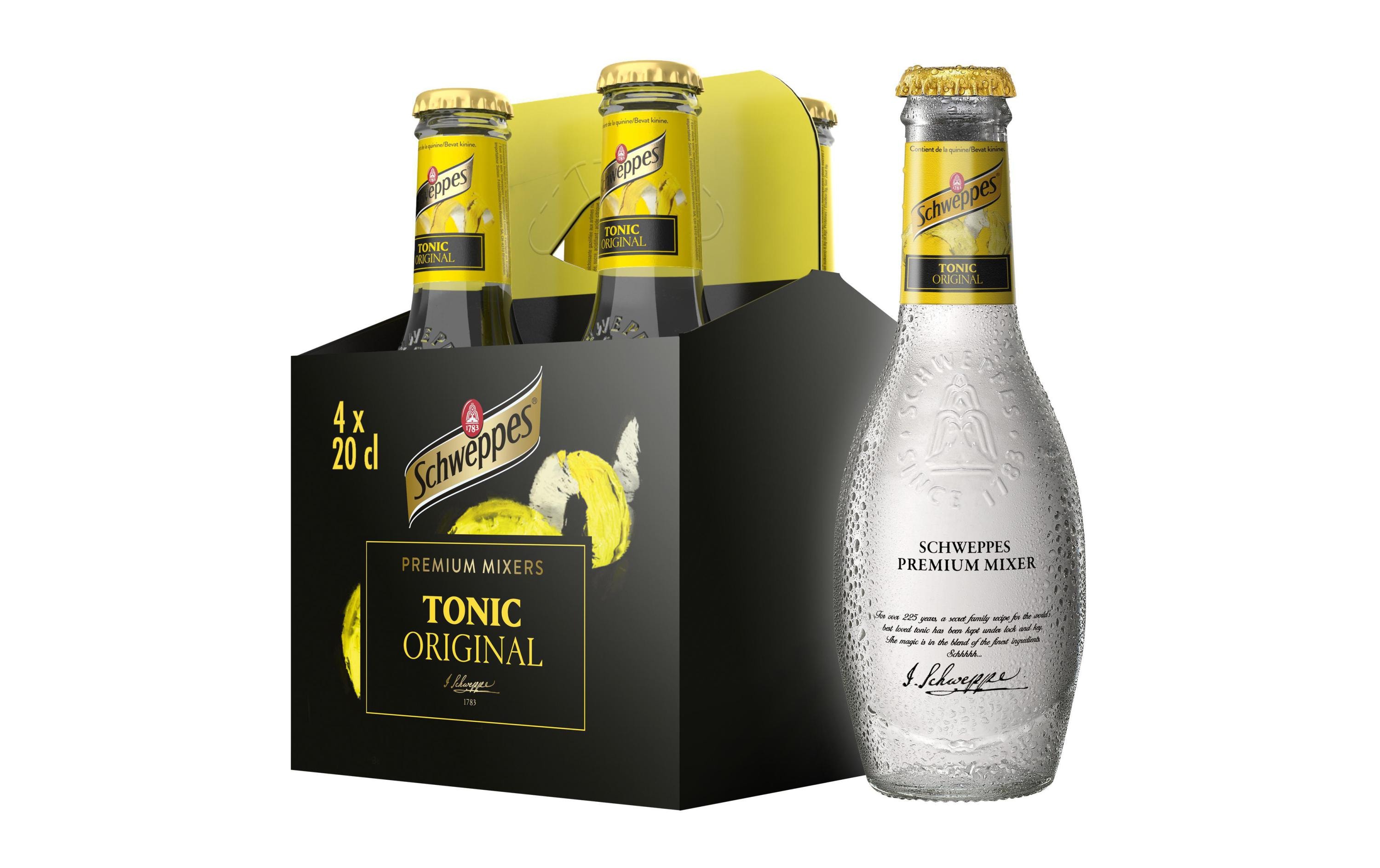 Premium Mixer Tonic Original & Lime 4 x 0.2 lPrickelndes Erfrischungsgetränk mit Zitronenaroma