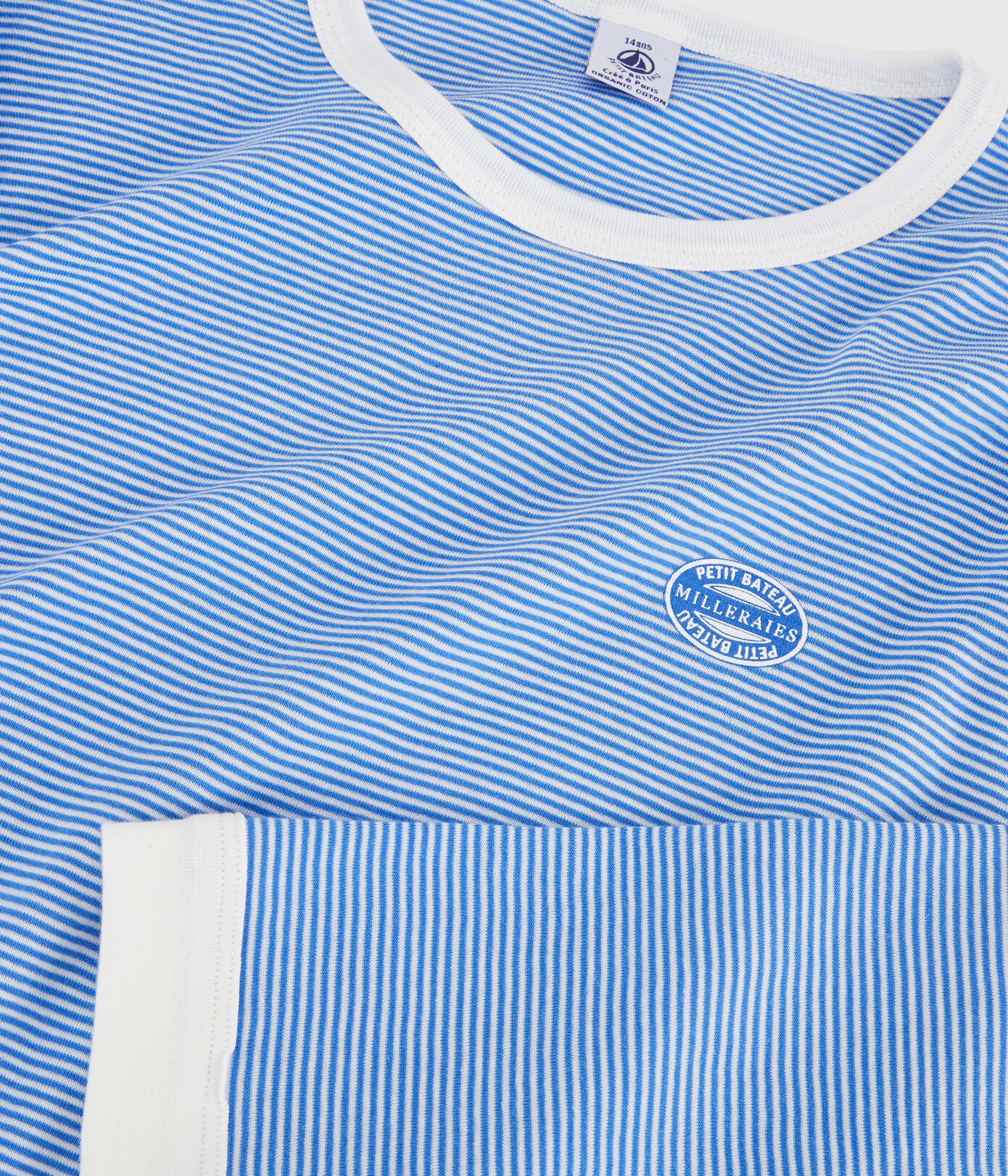 Pyjama milleraies bleu fille/garçon en coton biologique