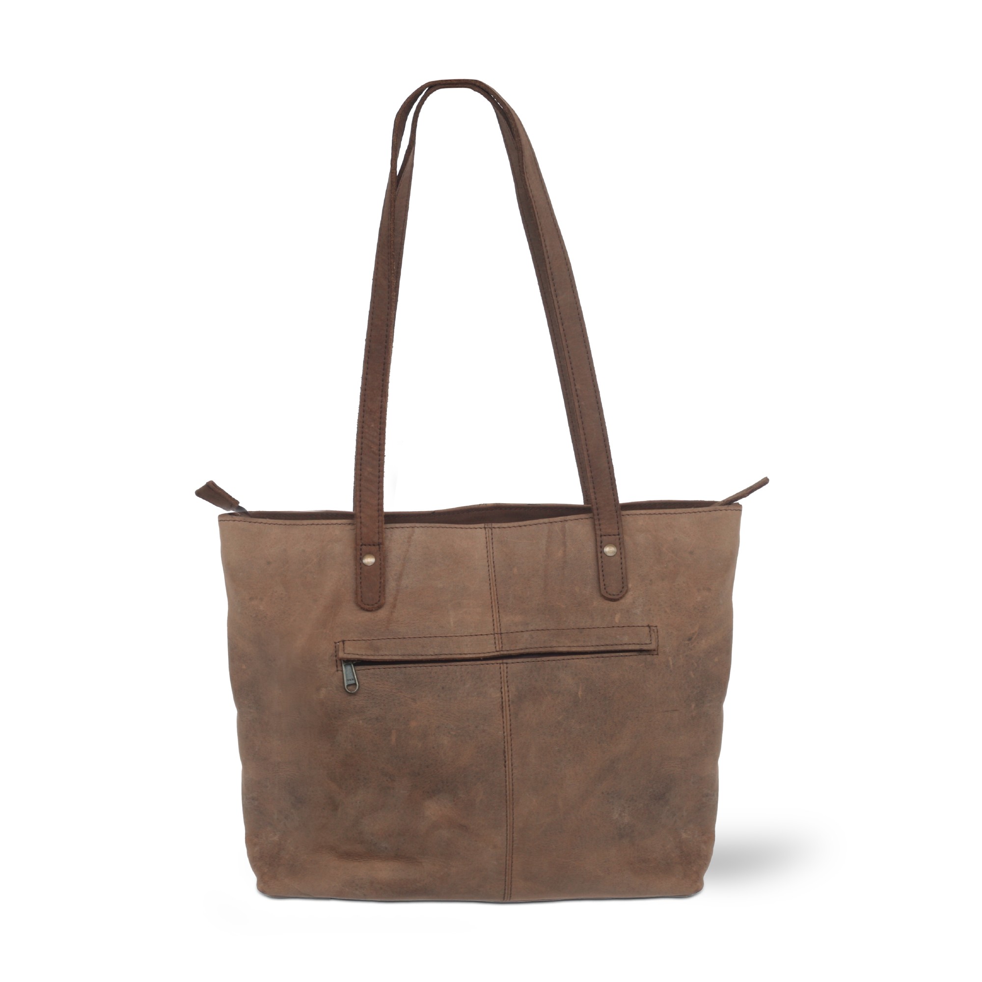 Shopper aus Büffelleder, braun, B 38 cm, H 30 cm, L 9 cm günstig bestellen