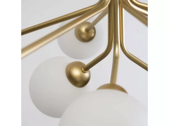 Lustre élégant doré à 9 boules - Audrey