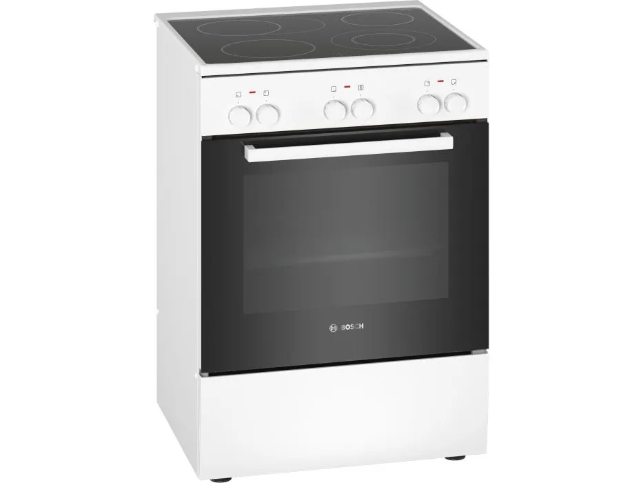 Bosch Serie | 2 HKA090220 - Komfur - fritstående - bredde: 60 cm - dybde: 60 cm - højde: 85 cm - Klasse A - hvid