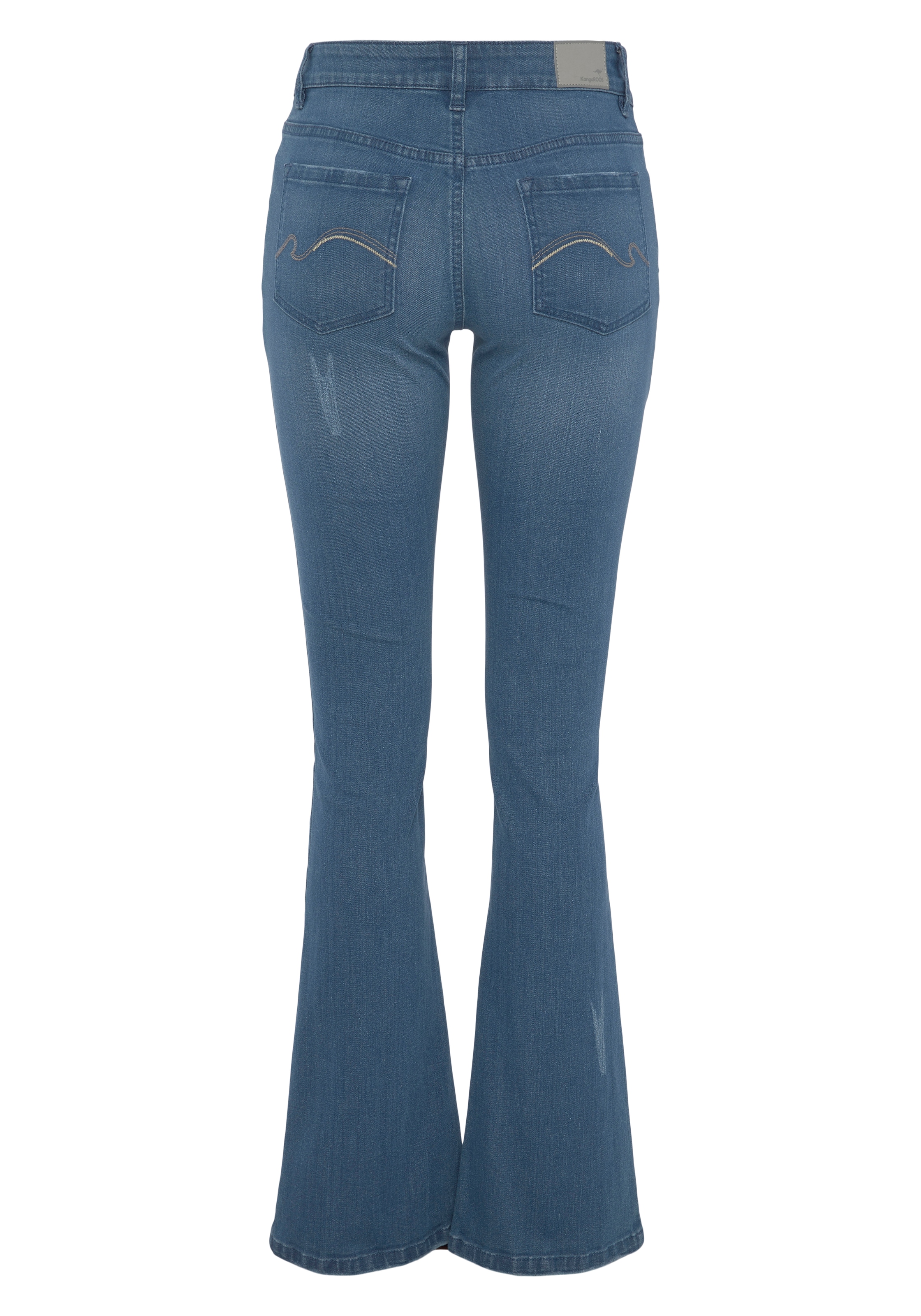 KangaROOS 5-Pocket-Jeans , ausgestellte Beinform,  Used-Waschung,  normale Leibhöhe