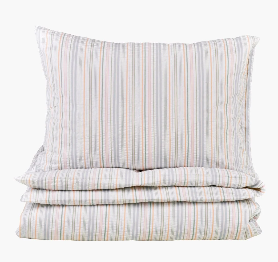 Krepp sengesett multi - 140x200 cm