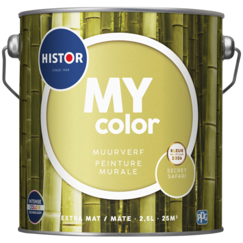 Histor My Color muurverf extra mat secret safari 2,5 liter