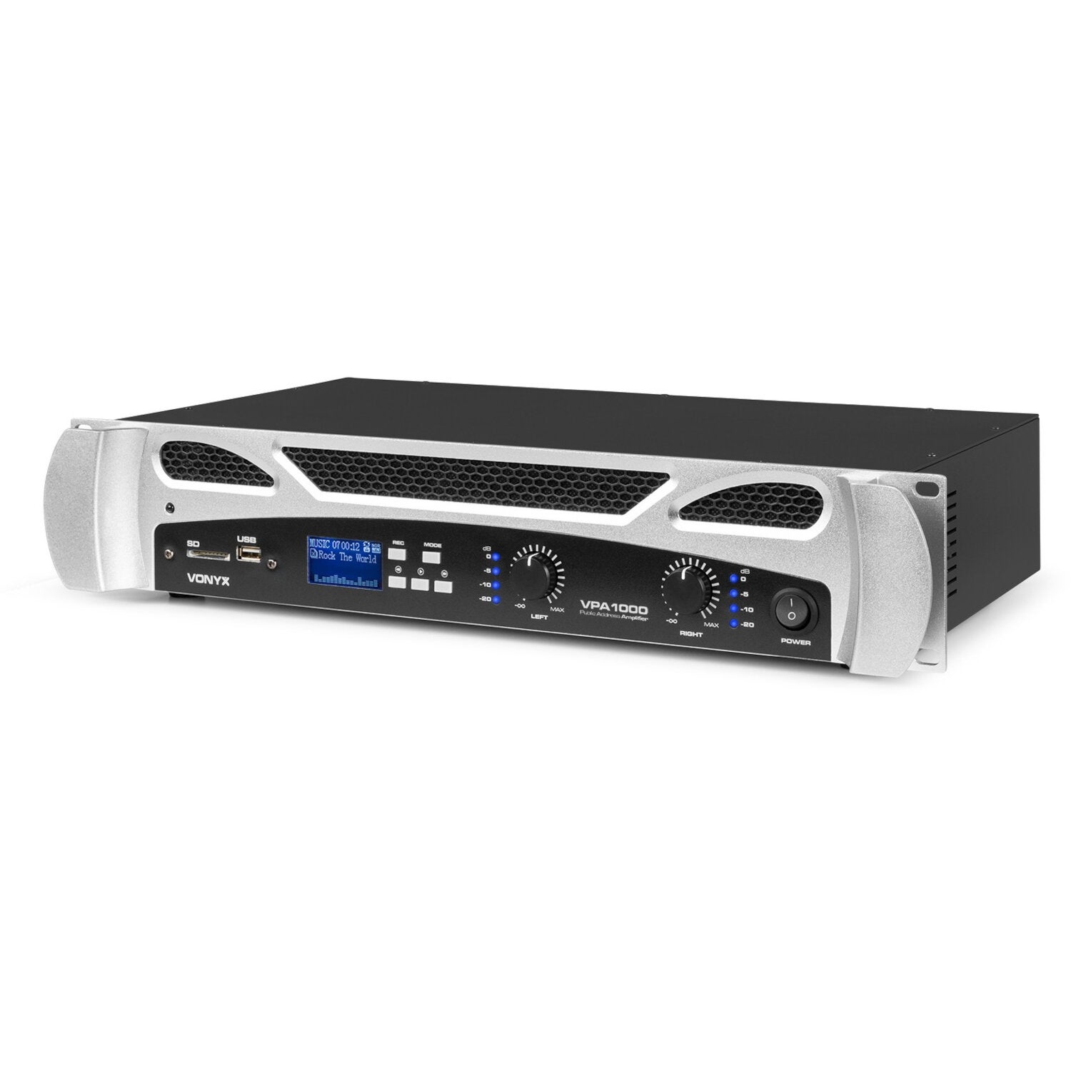 Vonyx VPA1000 2x 500W versterker / mediaplayer met Bluetooth