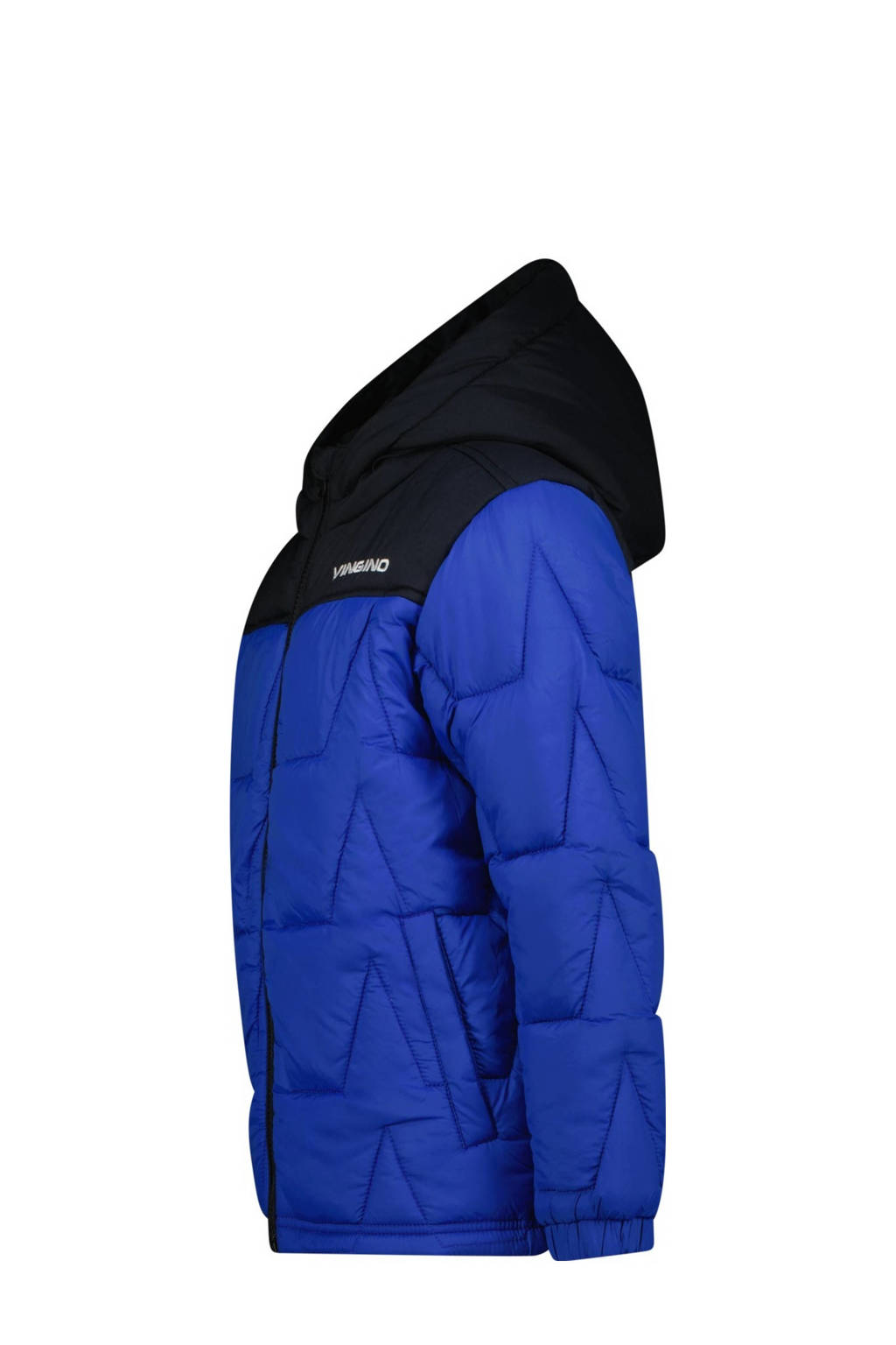Vingino gewatteerde winterjas Tjay hardblauw/zwart