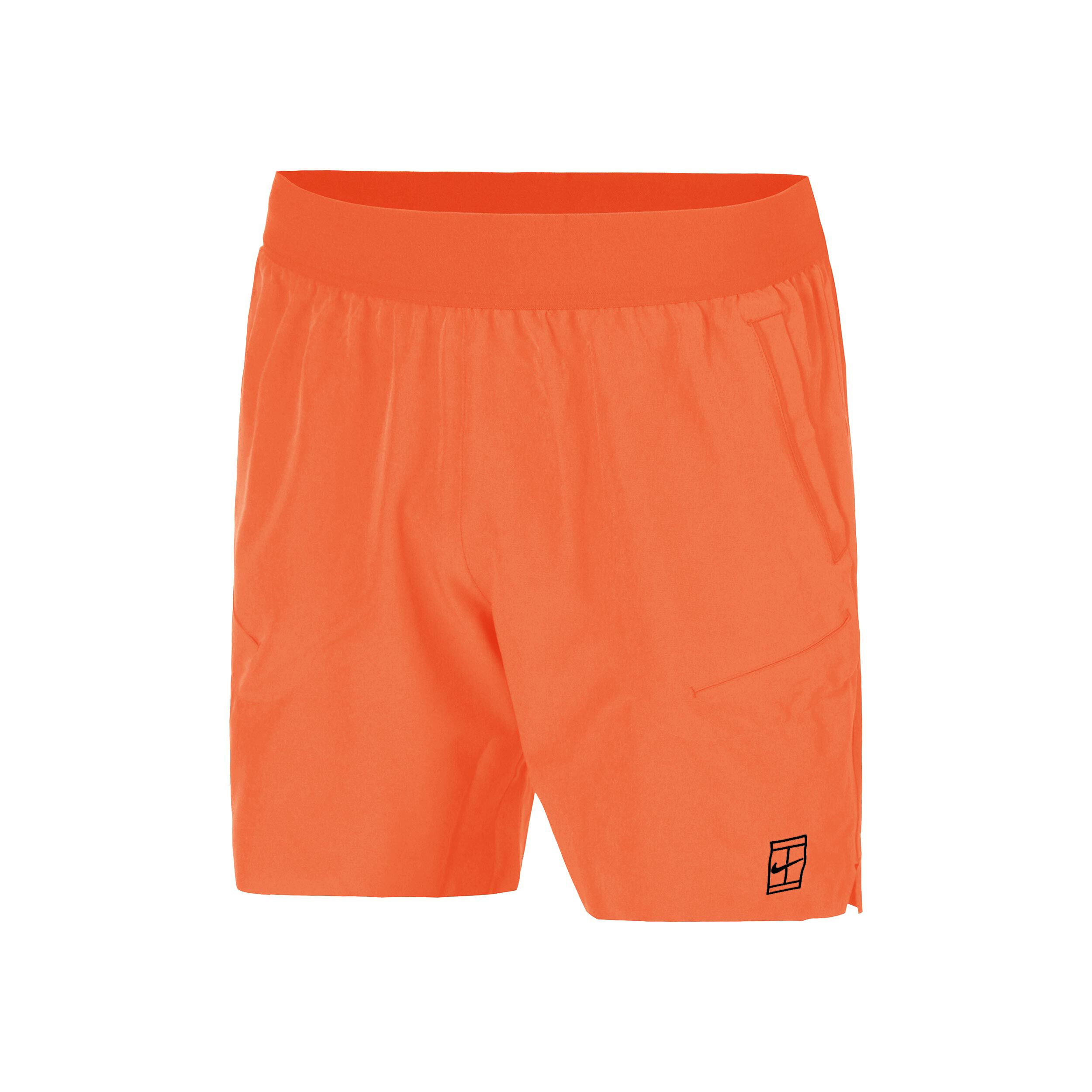 Nike Court Dri-Fit Advantage 6in Shorts Hommes - Orange , Noir