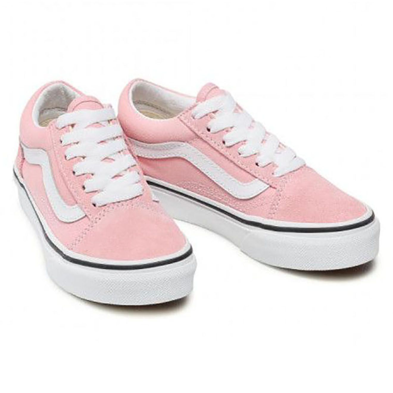 Vans Sneakers en Velours de Cuir & Toile Old Skool V roses