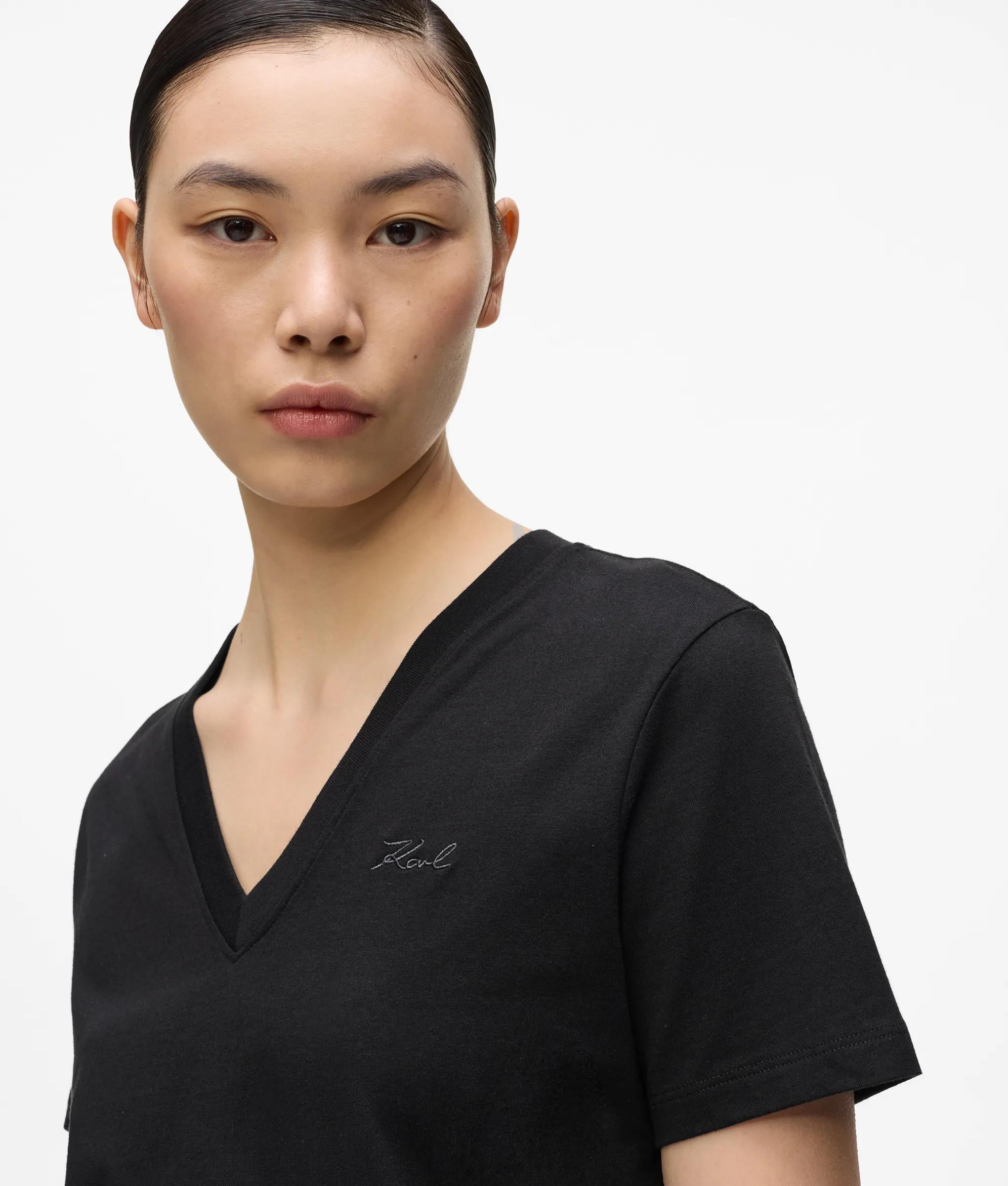 Handtekening V-hals t-shirt