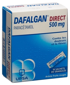 DAFALGAN Direct Granulat 500mg Rote Beeren, 16 Stück