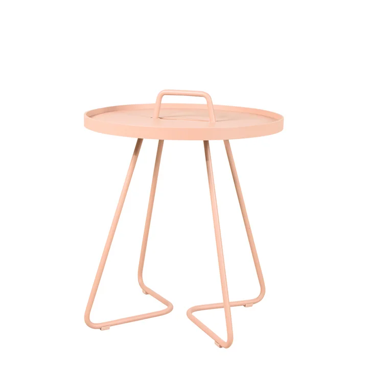 Cane-line - On-the-move Beistelltisch Outdoor, Ø 44 x H 54 cm, light rose
