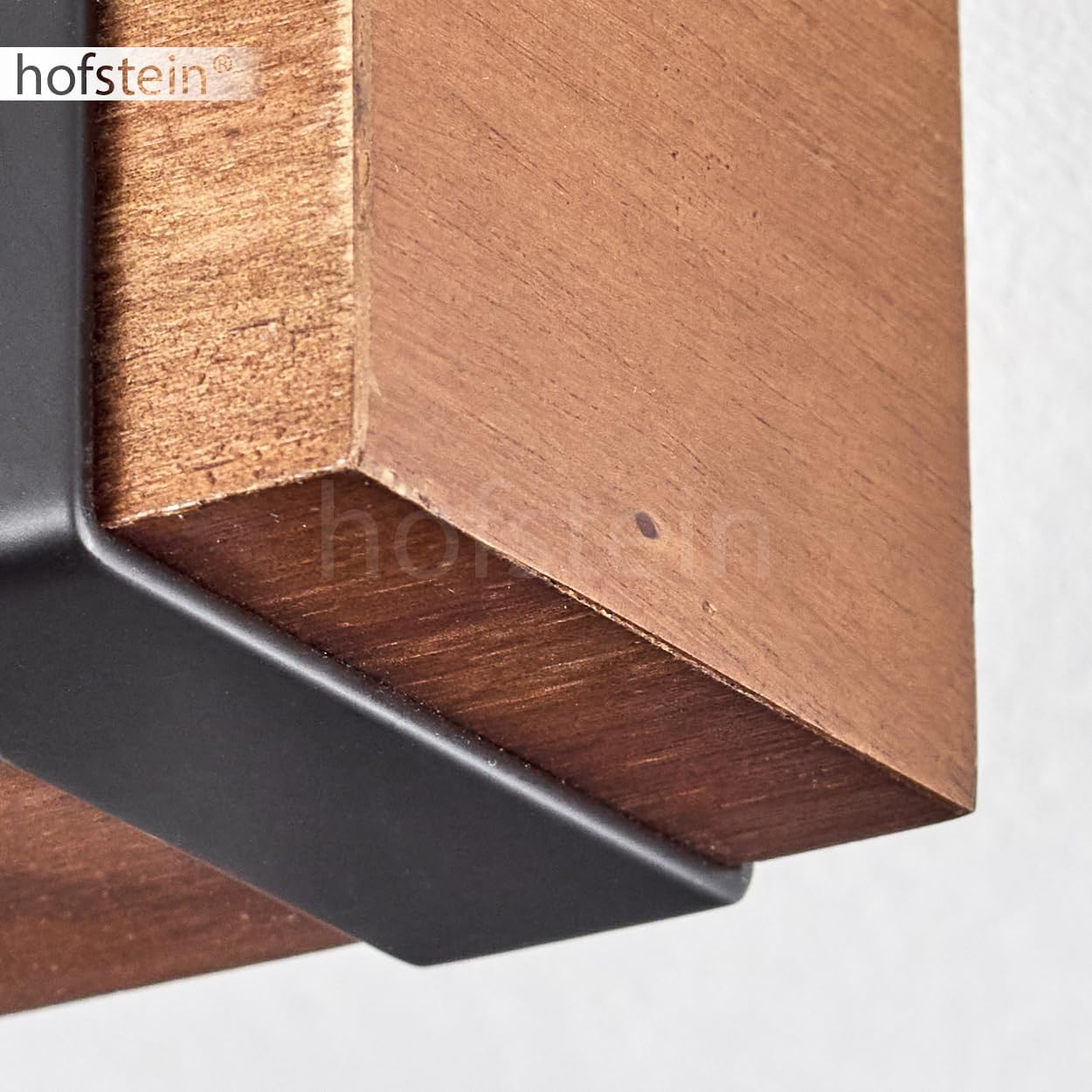 Deckenleuchte Safari, moderne Deckenlampe aus Metall/Holz in Schwarz/Dunkelbraun, Deckenleuchte im Industrial Design mit verstellbaren Schirmen, 6-flammig, 6 x GU10 ohne Leuchtmittel